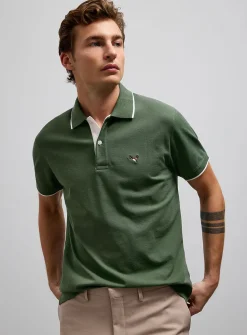 Summer embroidery piqué polo