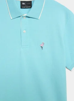 Summer embroidery piqué polo