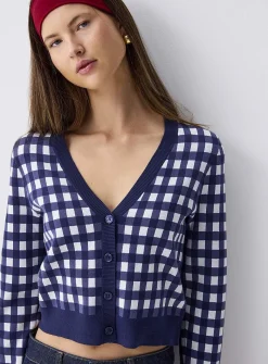 Summer pattern jacquard cardigan