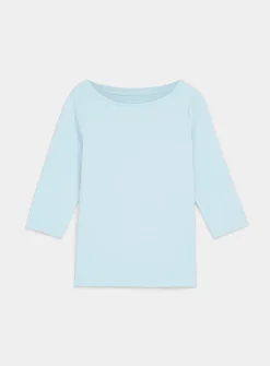 SUPIMA® cotton boat-neck T-shirt