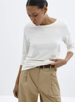 SUPIMA® cotton boat-neck T-shirt