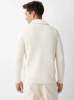 SUPIMA® cotton shawl-collar cardigan