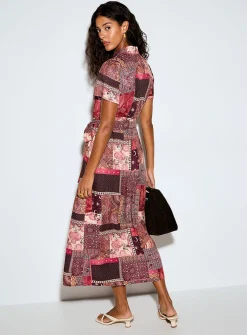 Supple belted maxi shirtdress