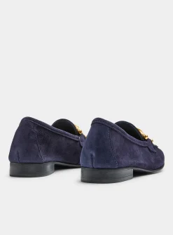 Supple suede bit loafers