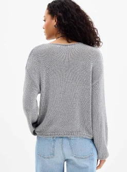 Supple weave loose sweater