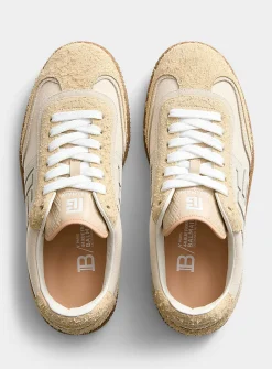Swan frayed suede sneakers