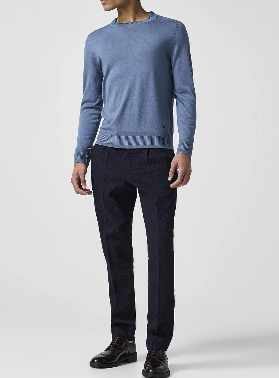Tapered seersucker pant