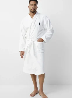 Terry-lined velvet robe
