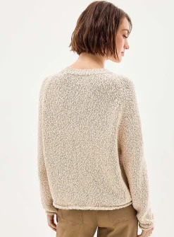 Textured heavyweight cotton cardigan