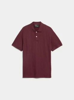 Textured jersey polo