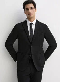 Textured knit suit