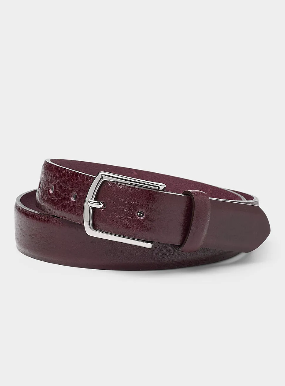 Textured leather belt