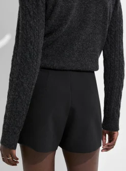 Thick crepe wrap skort