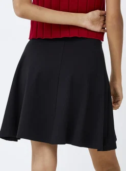 Thick jersey skater miniskirt
