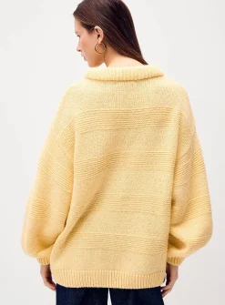 Thick wool-blend knit sweater