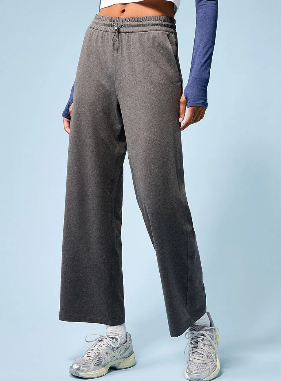 Toggle-waist ultra-soft wide-leg pant