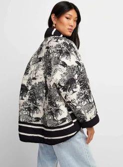 Toile de Jouy open quilted jacket