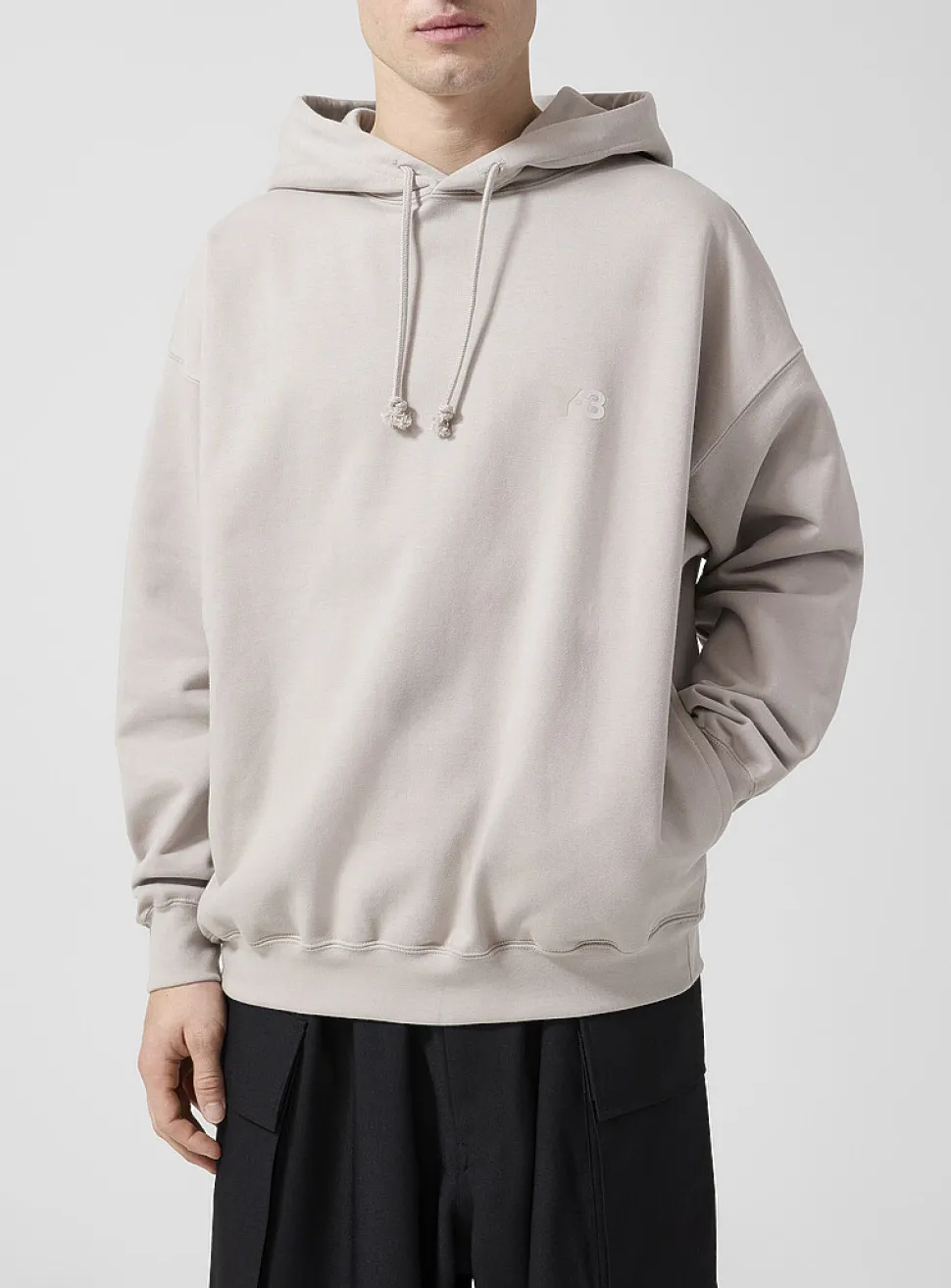 Tone-on-tone logo hoodie