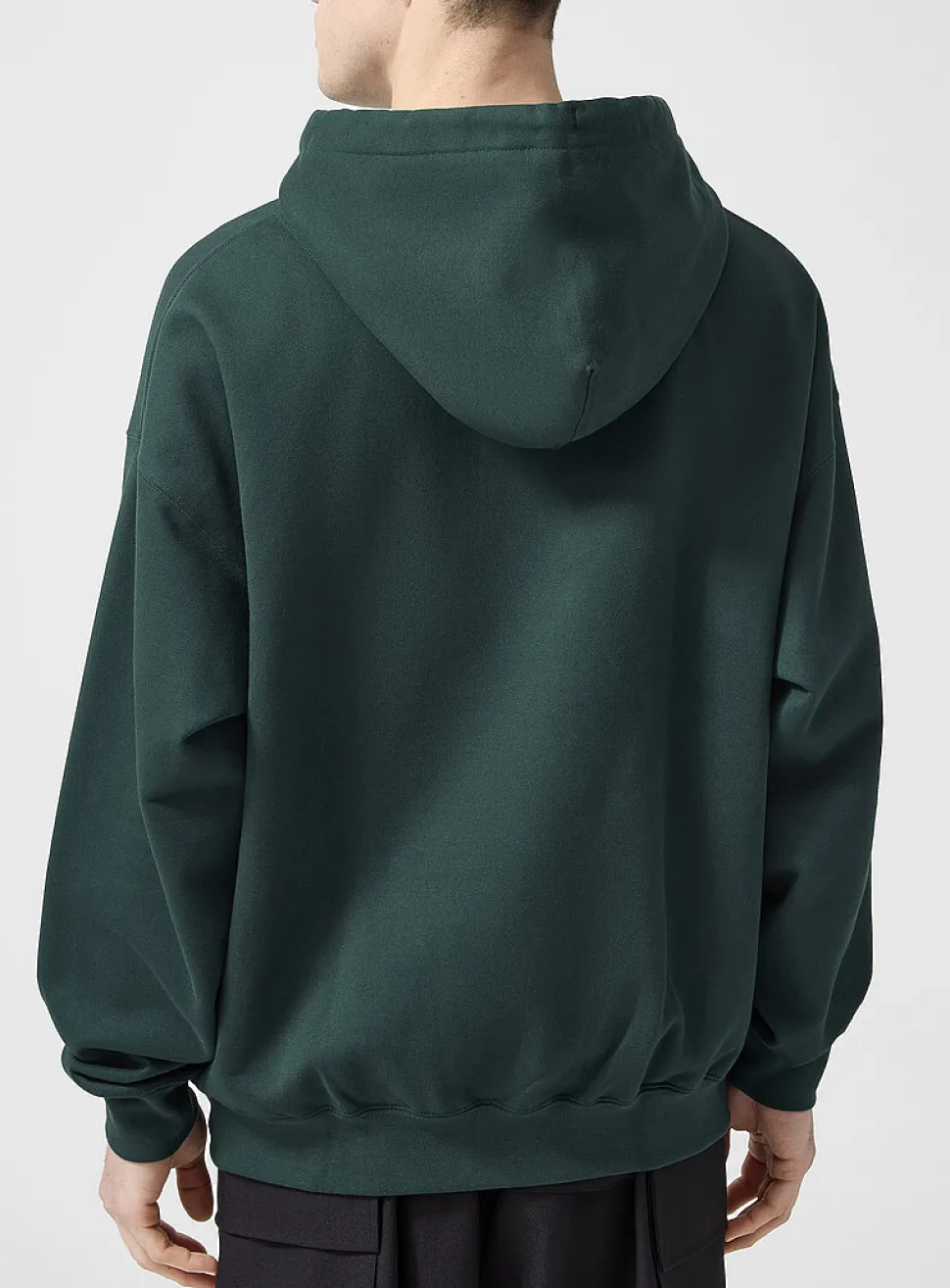 Tone-on-tone logo hoodie