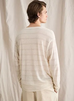 Tone-on-tone stripe tee