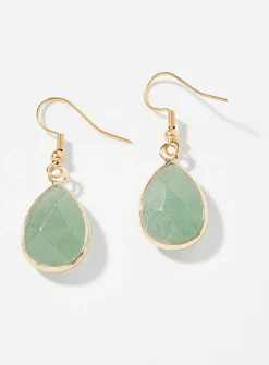 Translucent stone earrings
