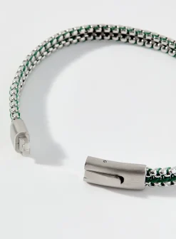 Tris Button green bracelet