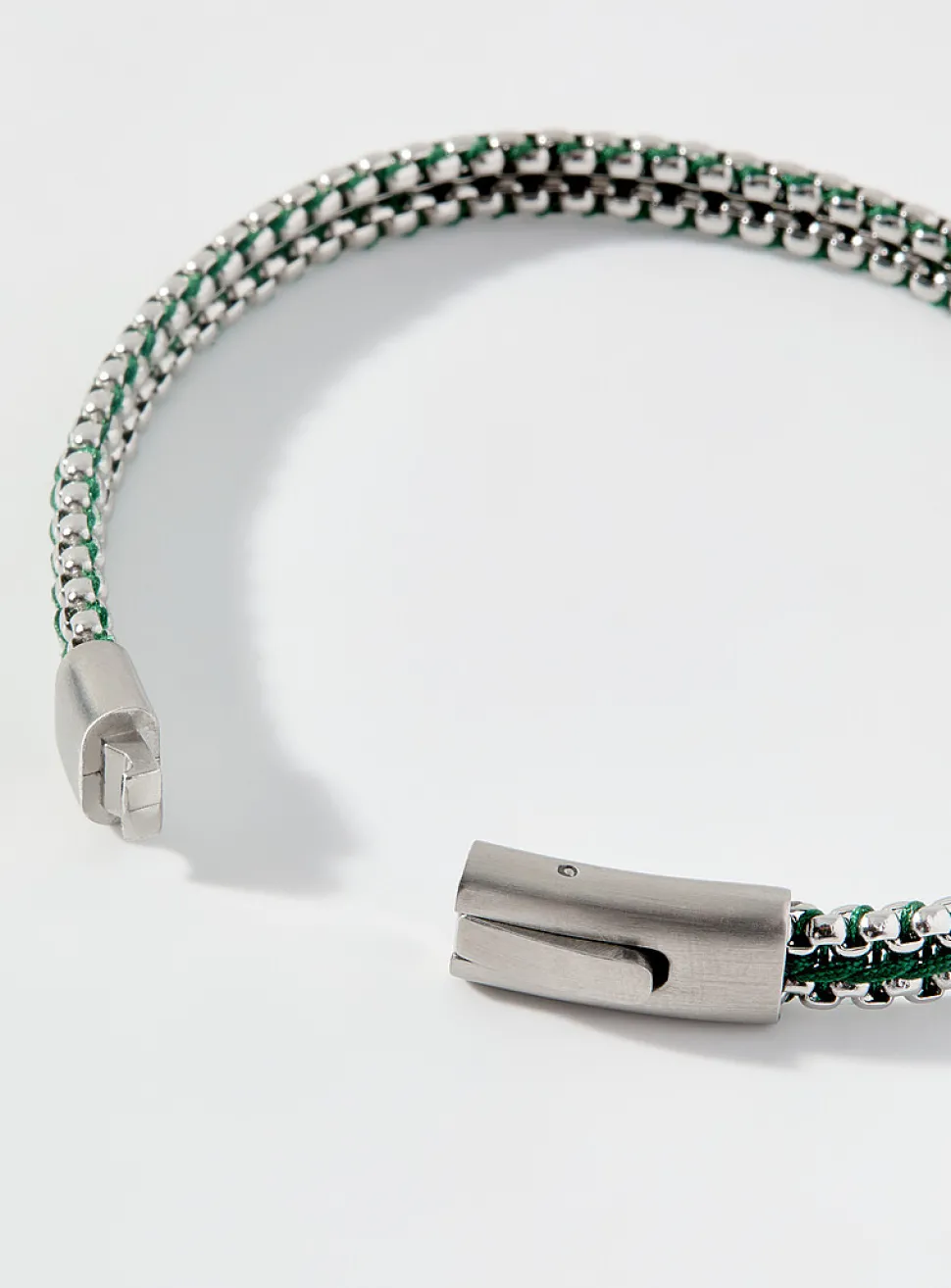Tris Button green bracelet