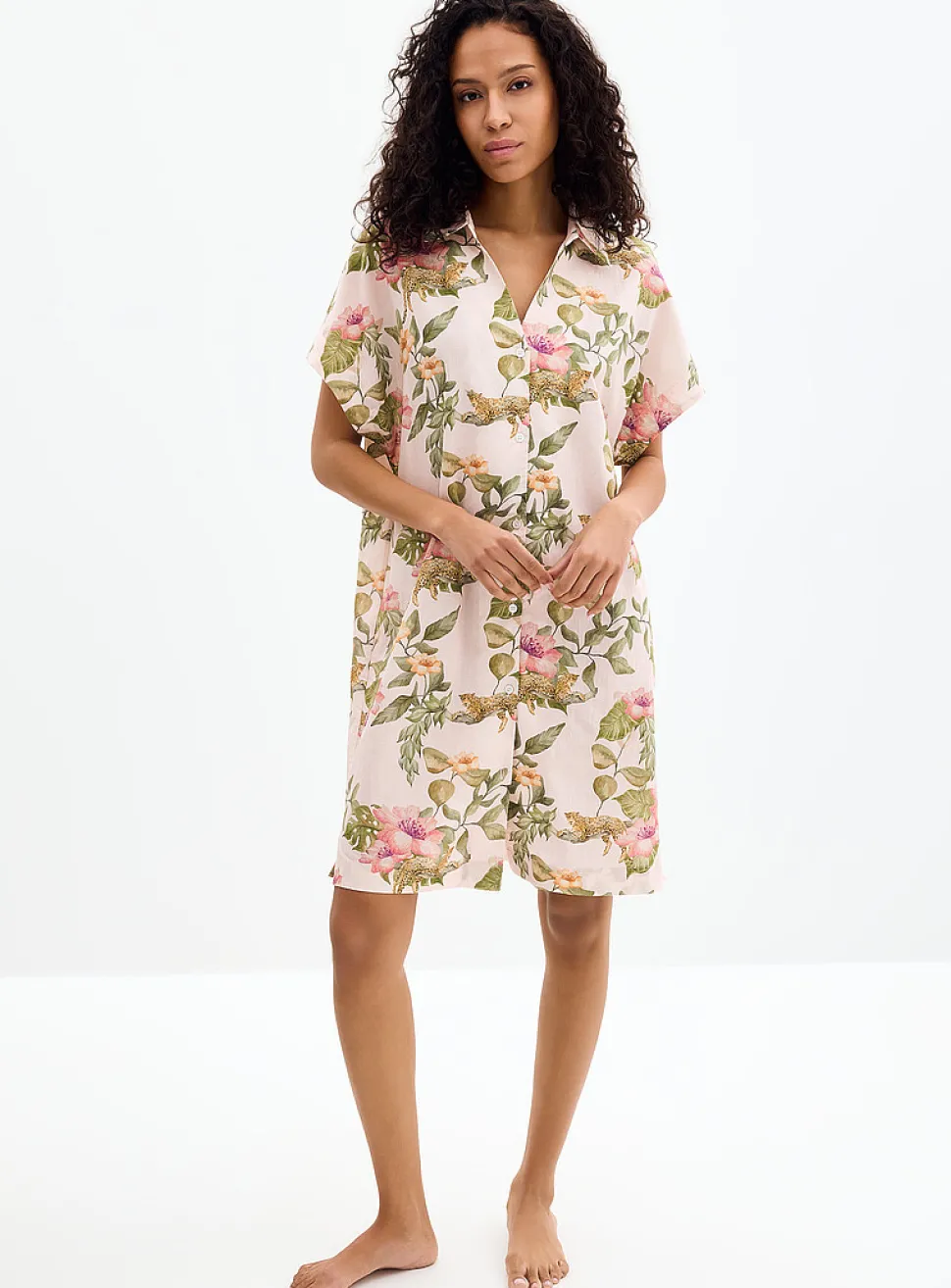 Tropical expression flowy nightshirt