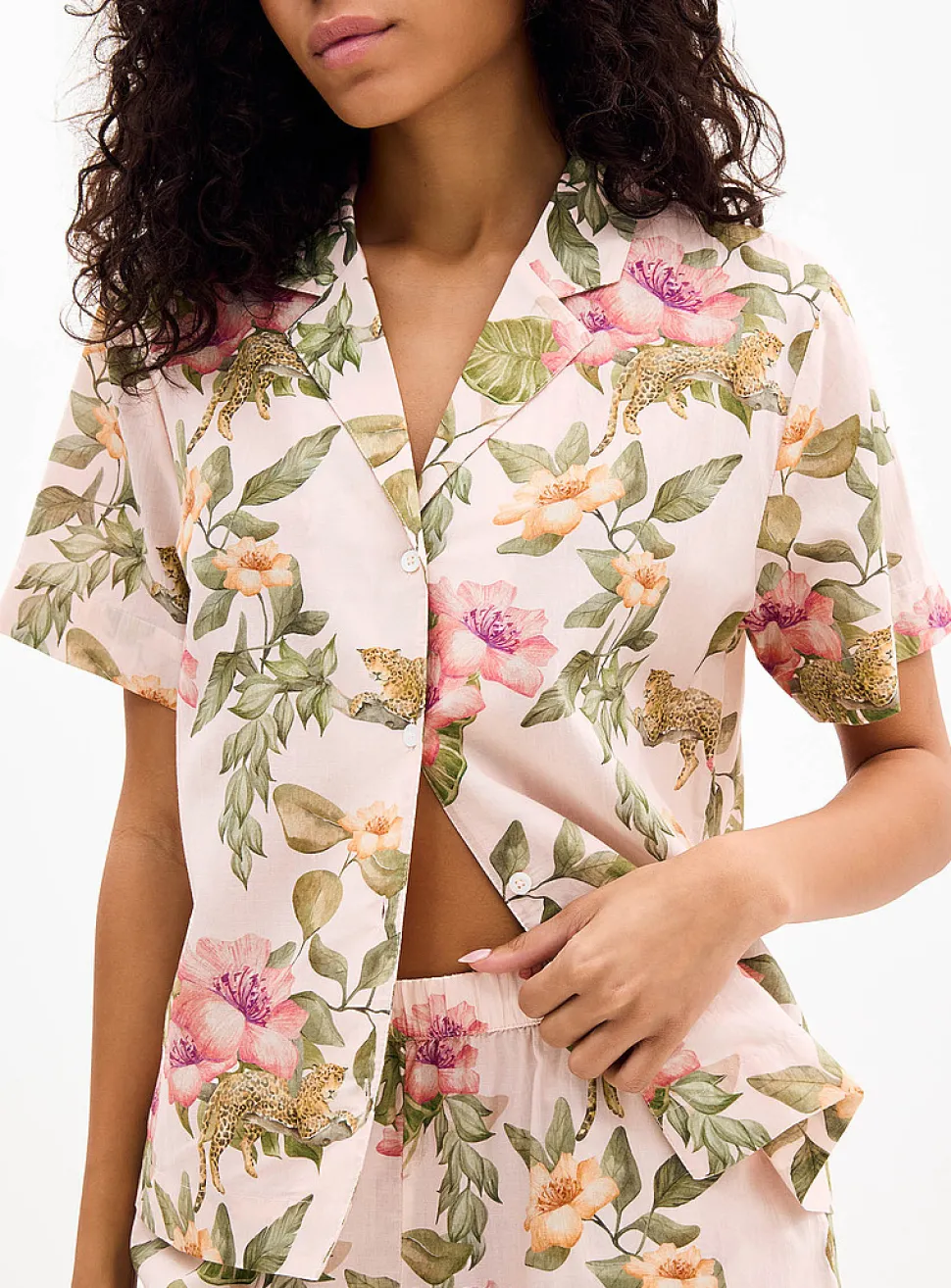 Tropical expression flowy pyjama set