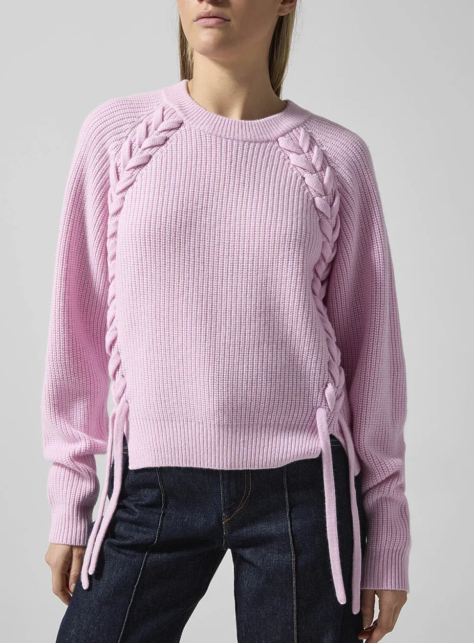Tulliam cashmere-merino blend braided sweater