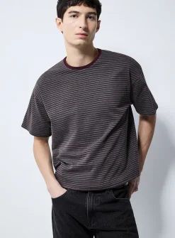 Twin-stripe boxy T-shirt