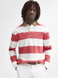 Twin-stripe rugby polo