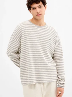 Twin-stripe waffle T-shirt