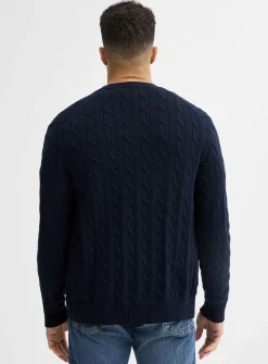 Twisted cable cardigan