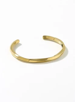 Twisted-look open bangle