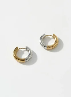 Two-tone metallic hoops