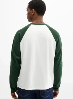 Two-tone raglan T-shirt