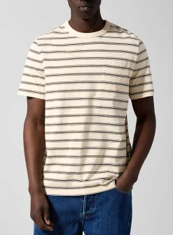 Two-tone stripes T-shirt
