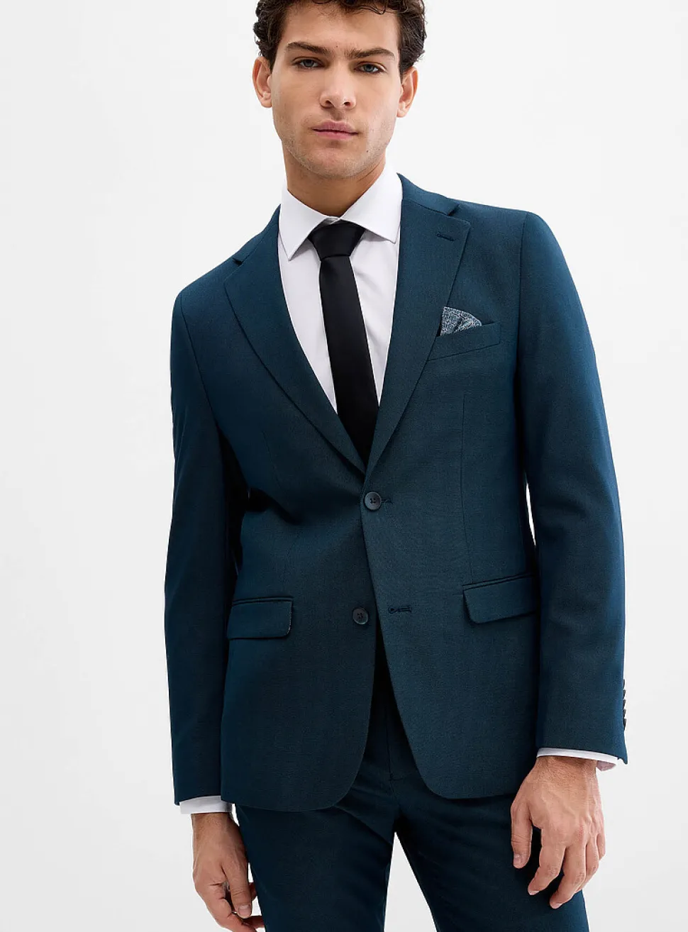 Two-tone thread piqué suit