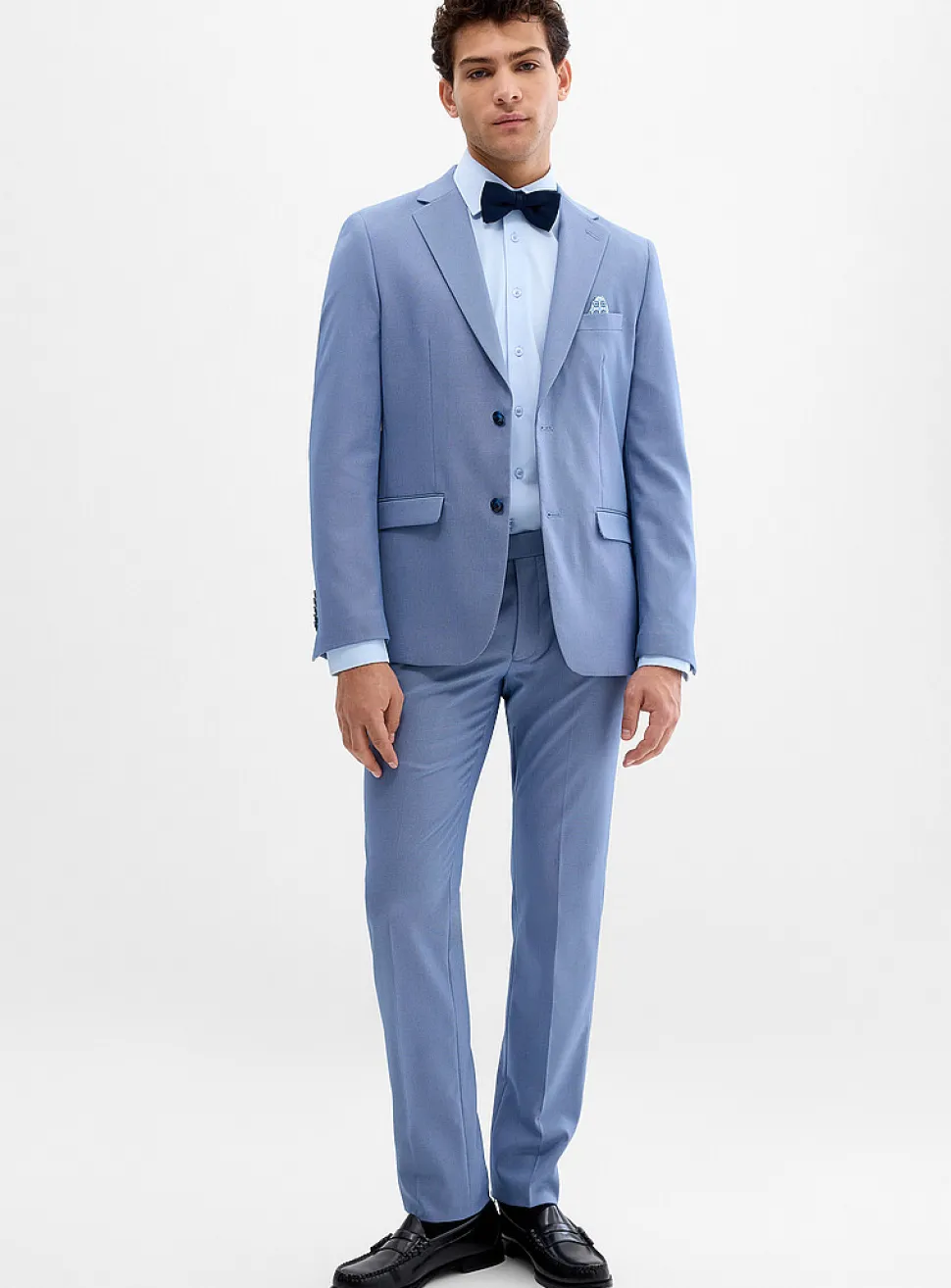 Two-tone thread piqué suit