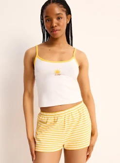 Ultra-comfortable three-button pyjama mini short