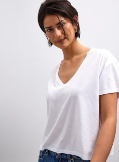 Ultra-soft cropped boxy tee