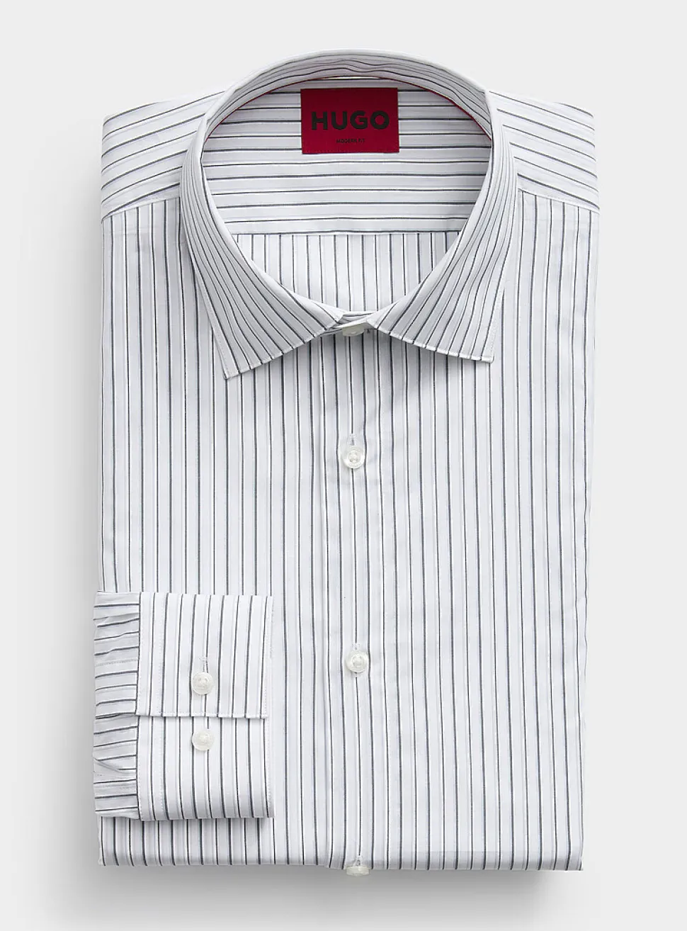 Valerio vertical-stripe shirt