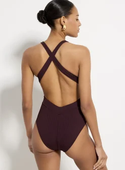 V-cut ribbed one-piece