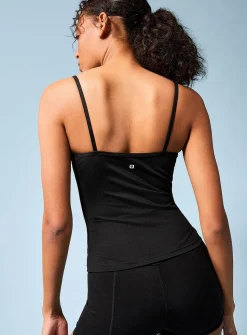 Velvety thin-strap tank