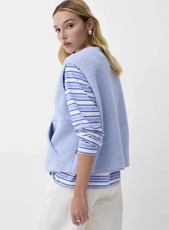 Vera high-pile fleece boxy-fit vest
