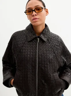 Vermont braided leather jacket
