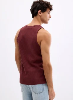 Vertical pointelle stripe tank