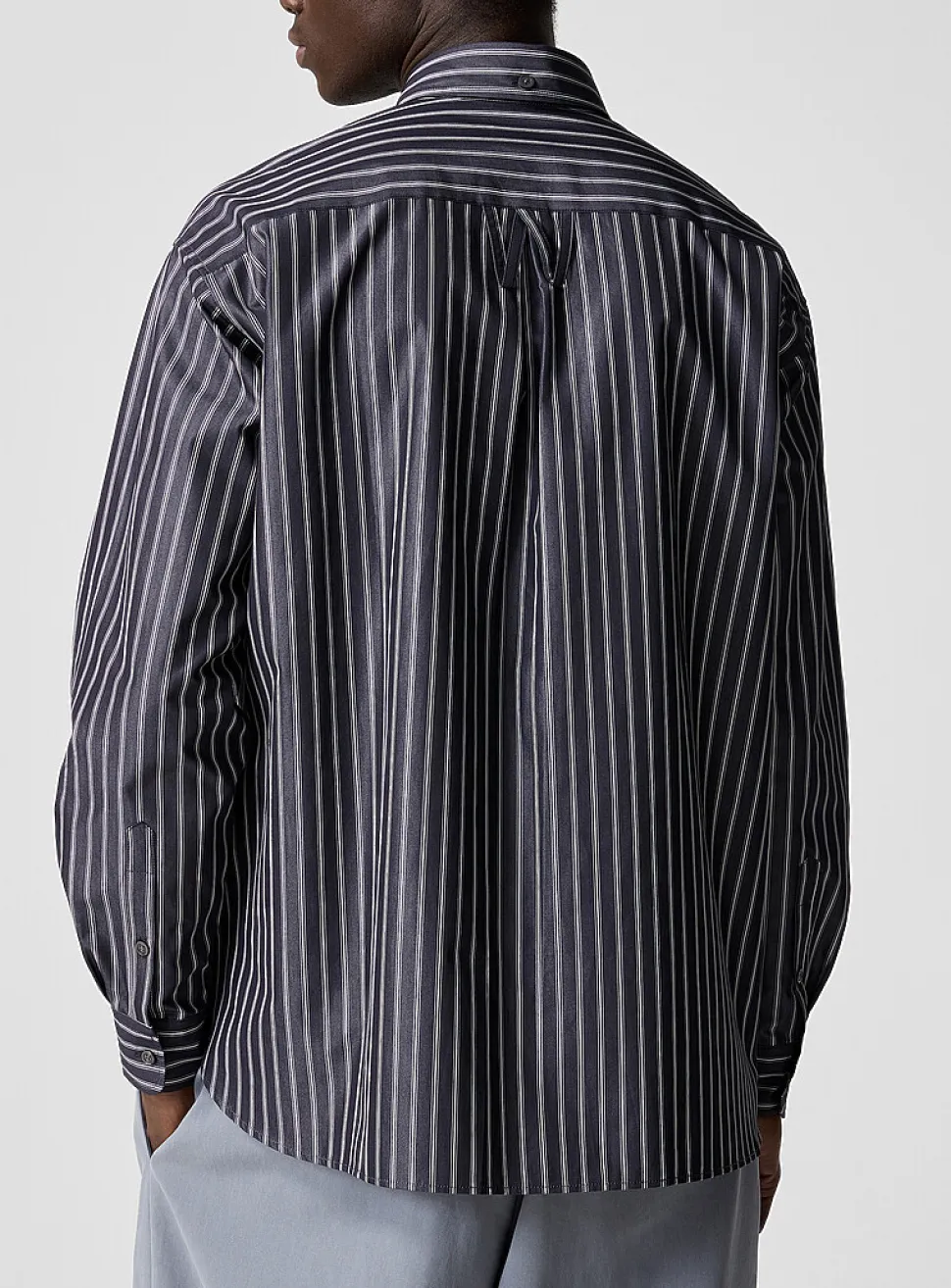 Veterano oversized striped poplin shirt