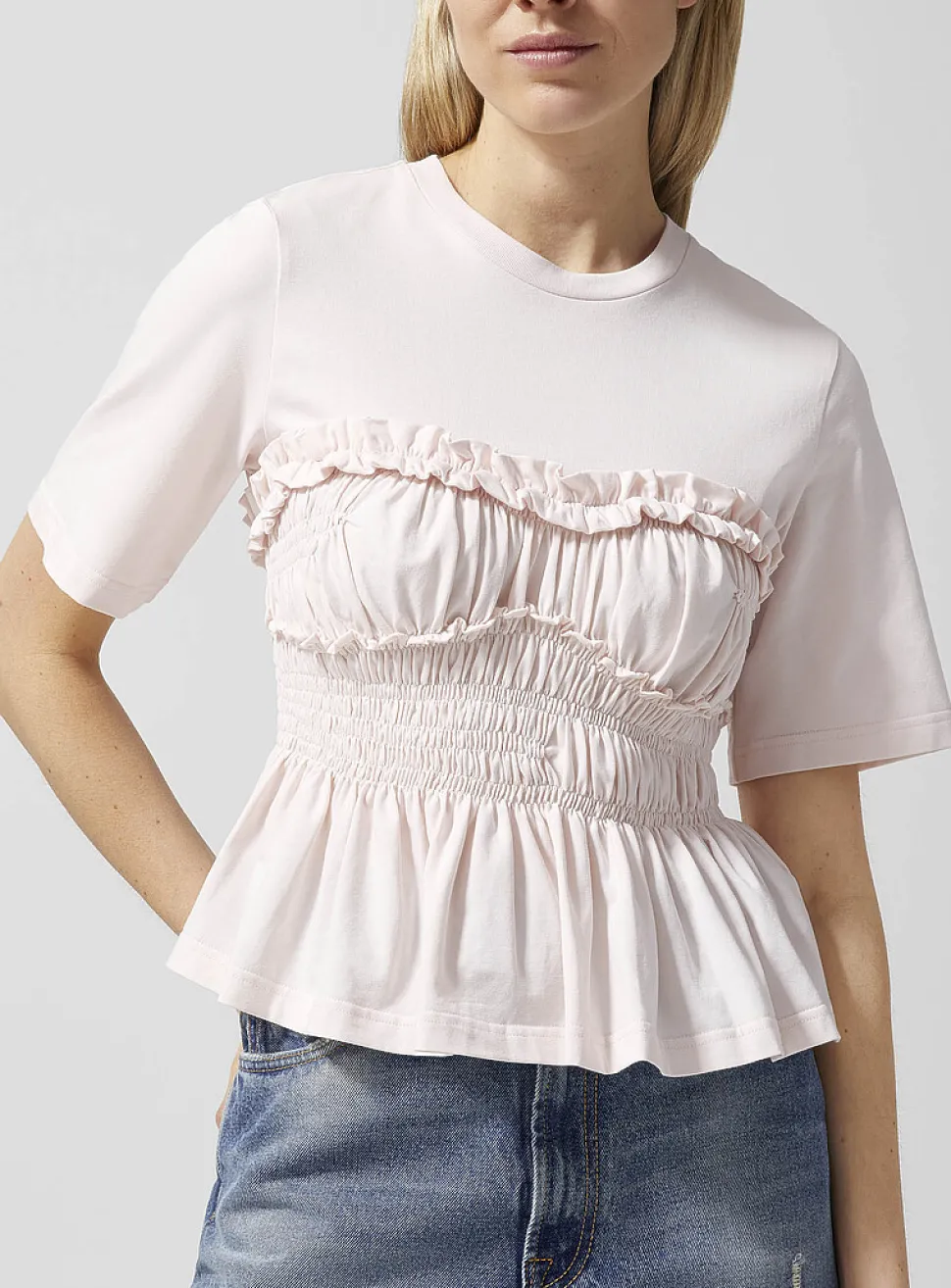 Vilde ruched jersey top